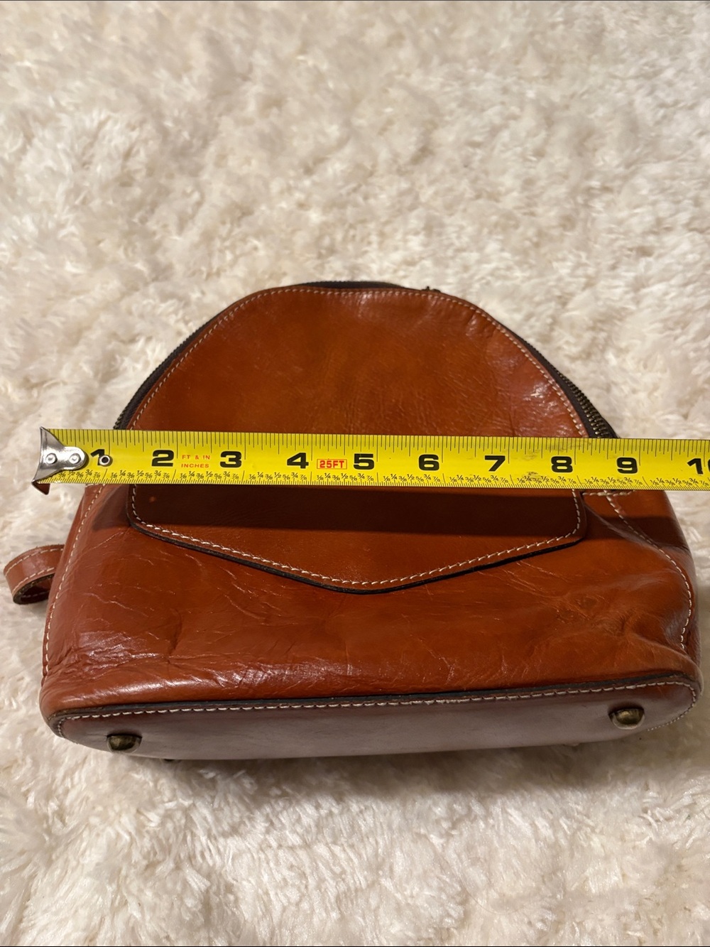 Patricia Nash Small Brown Leather Backpack Purse - Picture 7 of 8